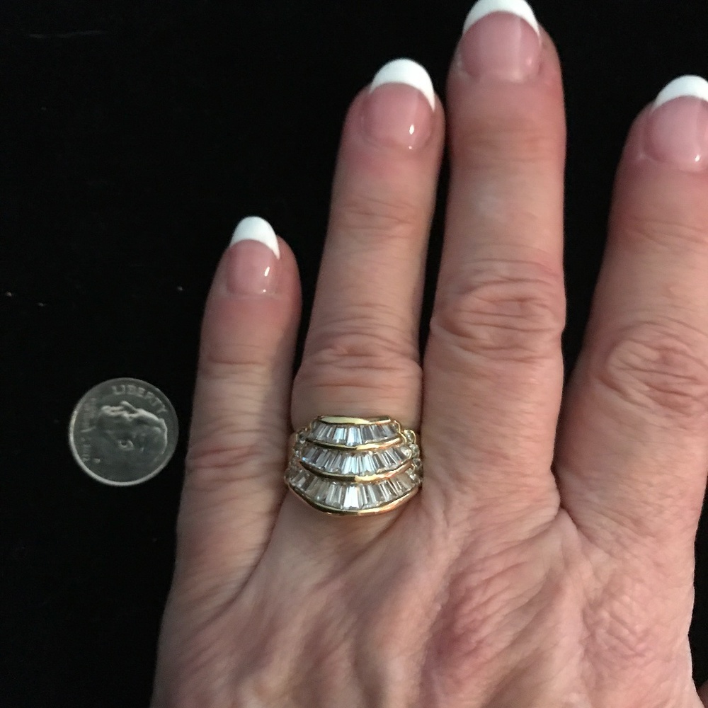 Gorgeous Gold Plated Cocktail Ring